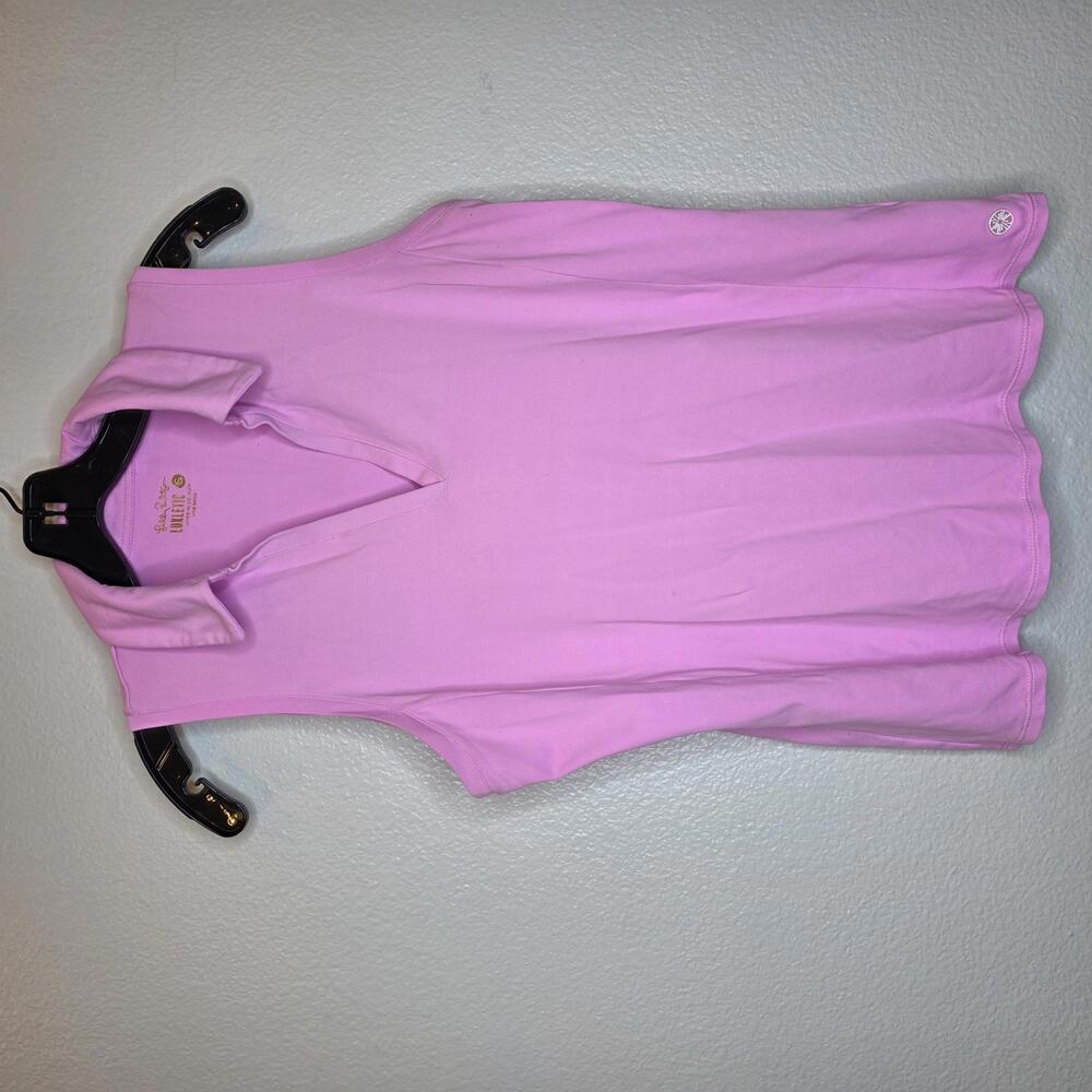 Lilly Pulitzer Luxletic pink collared sleeveless polo athletic size Small tennis